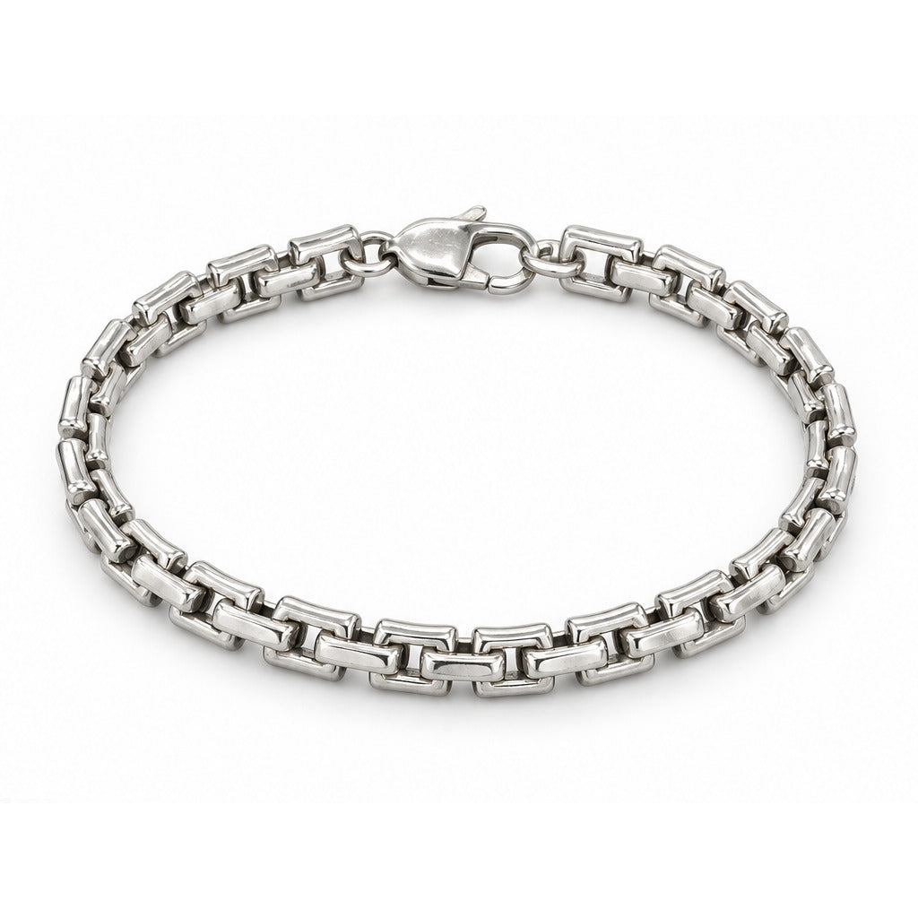 Pulsera Cruce Plata de acero 316L vista completa