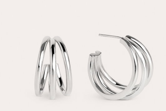 Pendientes Triple Flow de ALMADIVERSA, vista alternativa