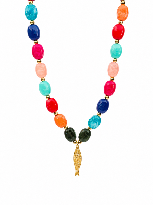 Coñlar pez piedras de colores 