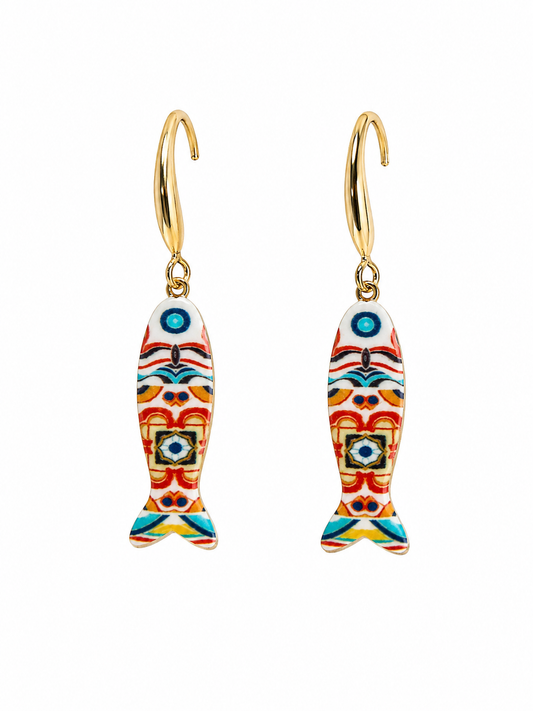 Pendientes Sardine Club Mosaic de ALMADIVERSA, imagen principal
