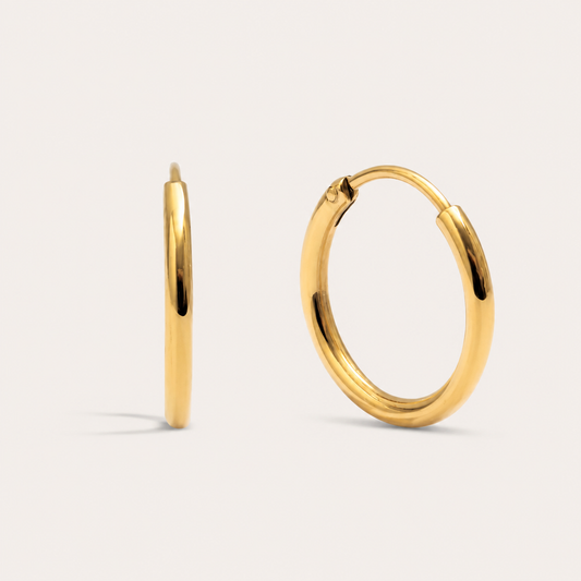 Pendientes aro dorado 