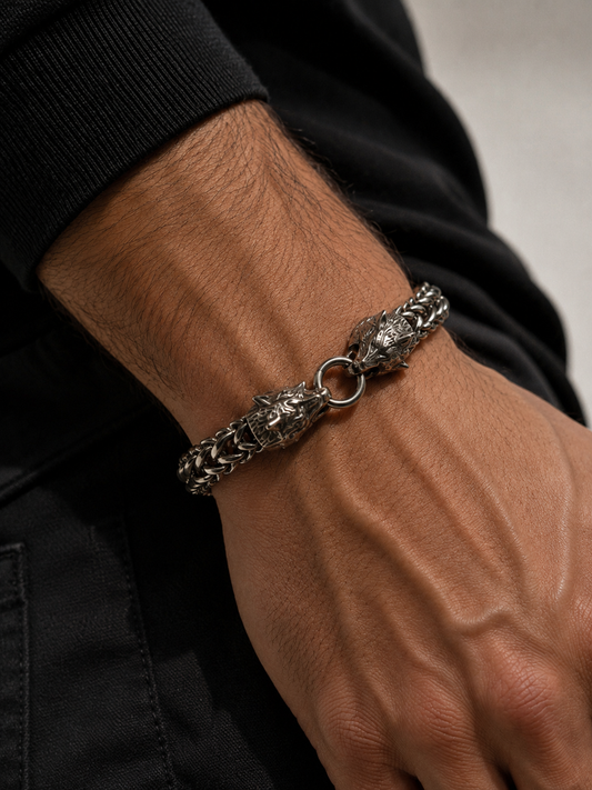 Pulsera Wolf Chain de ALMADIVERSA, vista alternativa