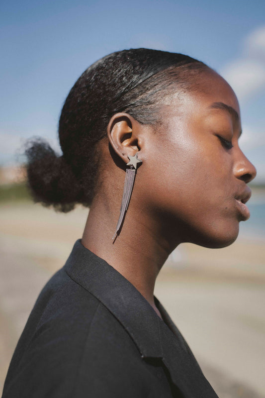 Pendientes Tanisha de ALMADIVERSA, detalle de la joya