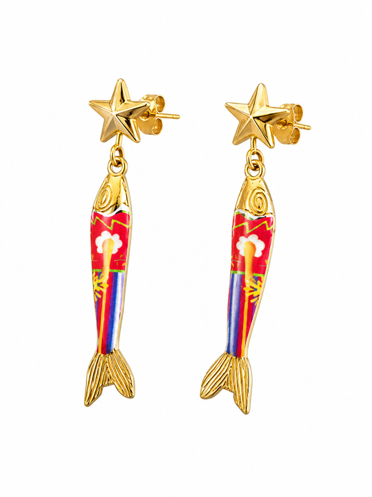 Pendientes Sardine Club Bloom de ALMADIVERSA, vista alternativa