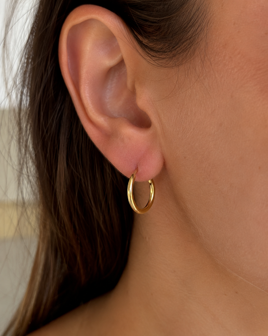 Oreja con pendientes aro sordo Alma Diversa