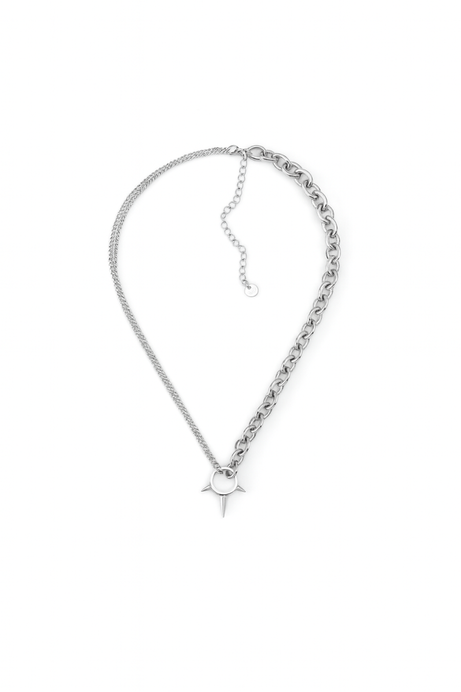 Collar pinchos plata 