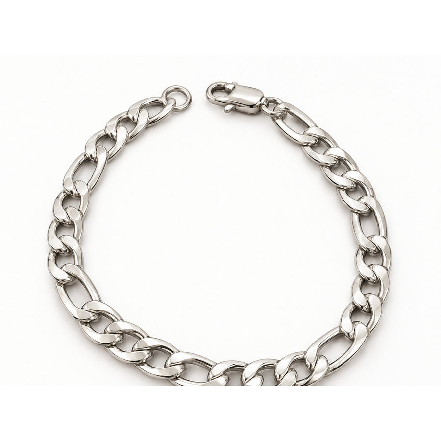 Pulsera Vía Plata de acero 316L vista completa