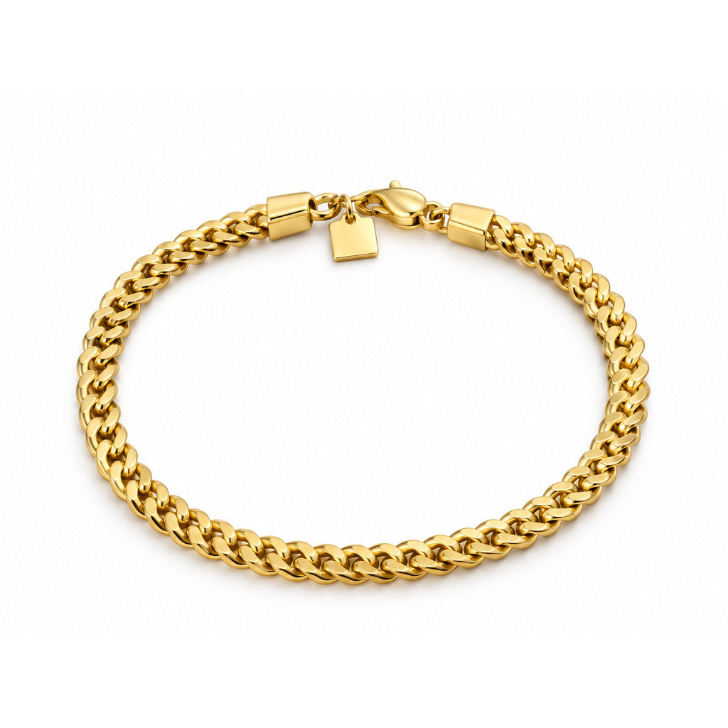 Pulsera Línea Oro de acero 316L vista completa