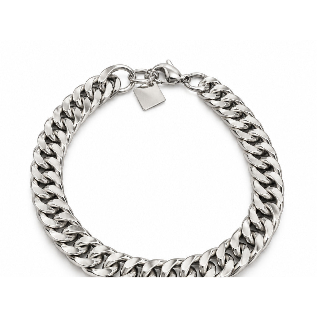 Pulsera Línea Plata de acero 316L vista completa