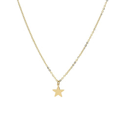 Collar Estelar dorado con cadena fina de 45 cm y estrella de cinco puntas