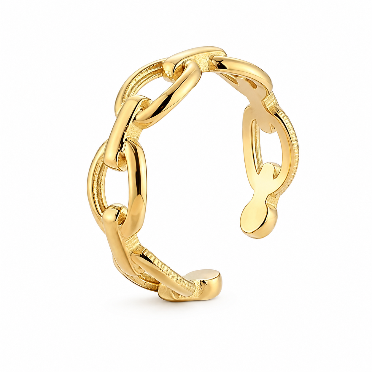 Ear cuff Chain dorado de acero 316L