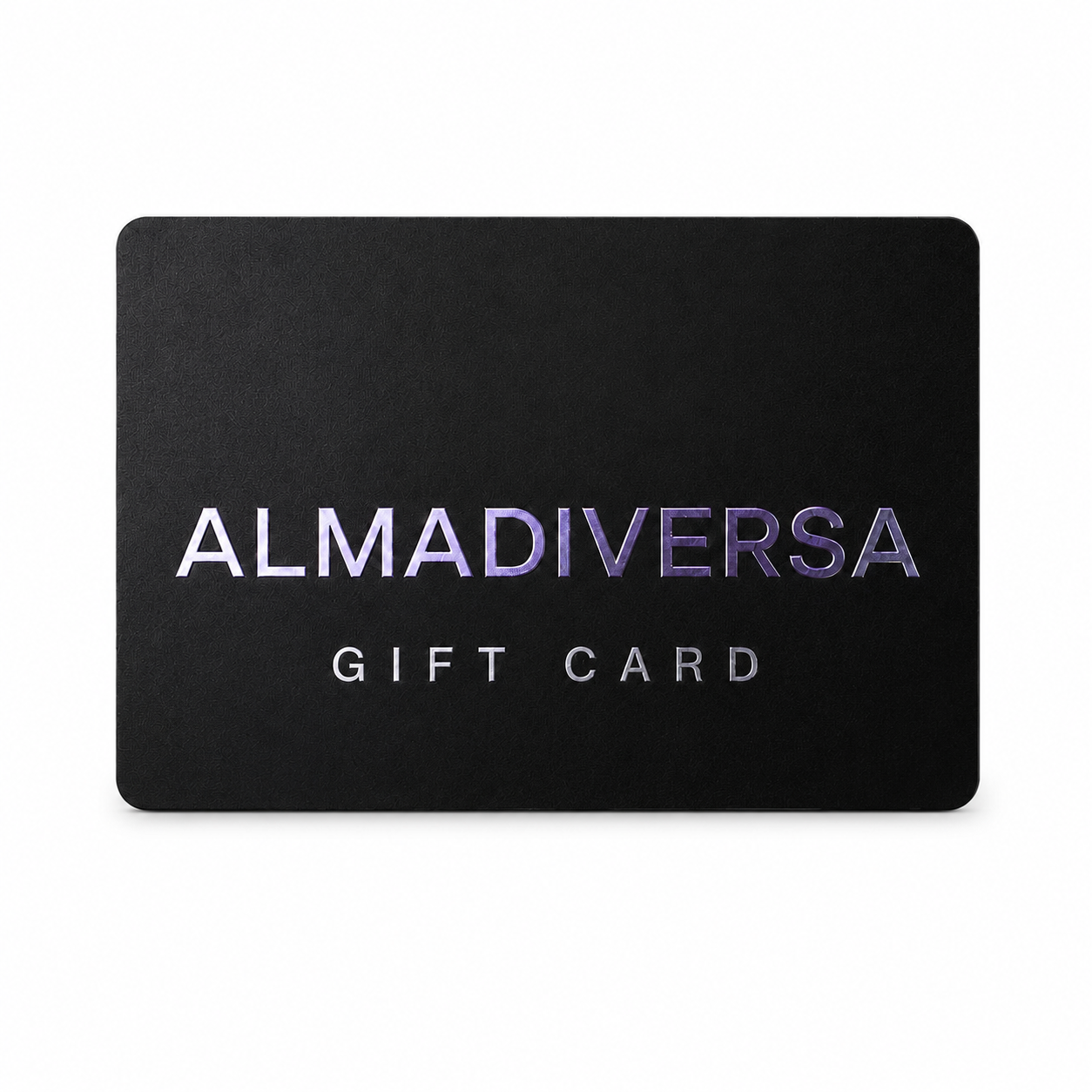 Tarjeta regalo digital negra de ALMADIVERSA