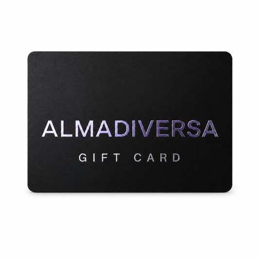 Tarjeta regalo digital negra de ALMADIVERSA
