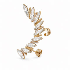 Trepador Crystal Spine con cierre de presión y sujeción ear cuff